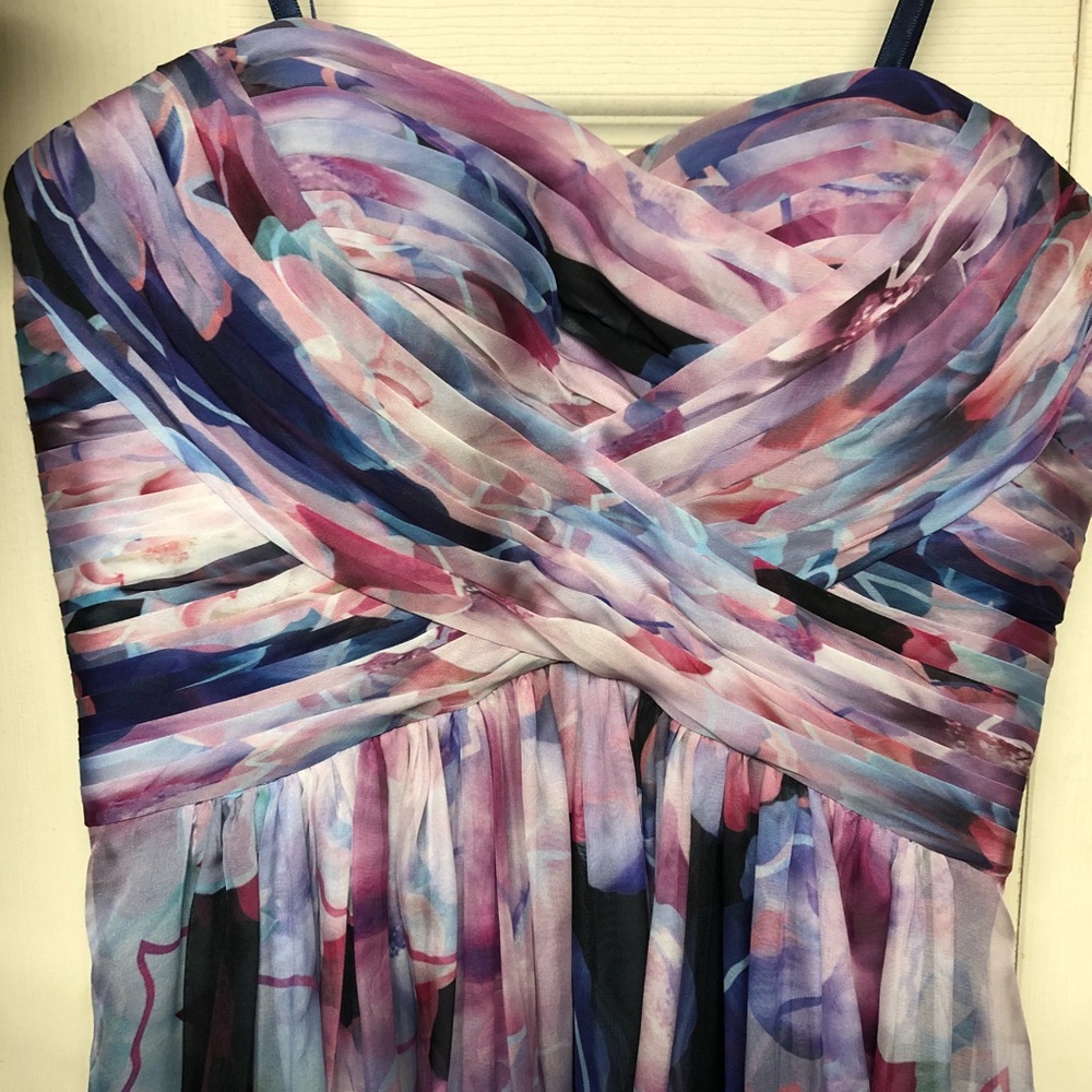 Bariano Special Effects Purple Floral Maxi Dress - Picture 5 of 8